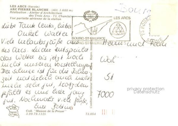 Les Arcs Savoie Vue partielle aerienne de la Station – Bild 2