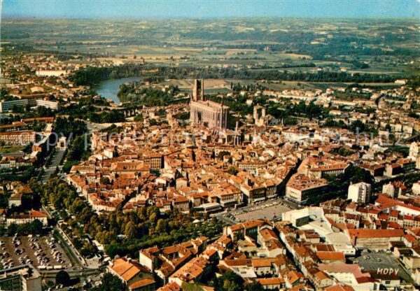 Albi Tarn Vue Aerienne Basilique Saint-Salvy Plac