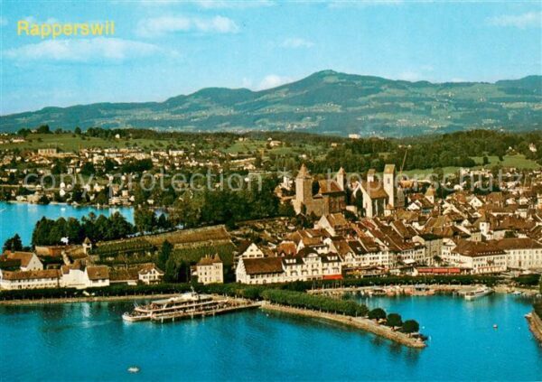 Rapperswil SG Z?richsee Fliegeraufnahme mit Bachtel