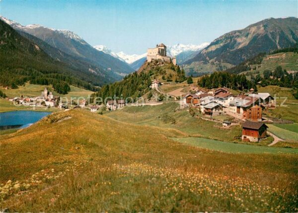 Tarasp Schloss mit Fontana Unterengadin