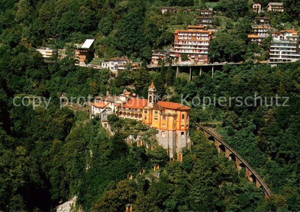 Orselina TI Fliegeraufnahme Madonna del Sasso