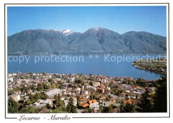 Locarno TI Fliegeraufnahme Lago Maggiore