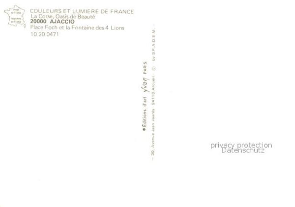 Ajaccio Place Foch et la Fontaine des 4 Lions – Bild 2