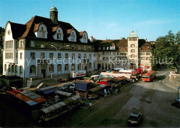 Herisau AR Regierungsgebäude mit Marktplatz
