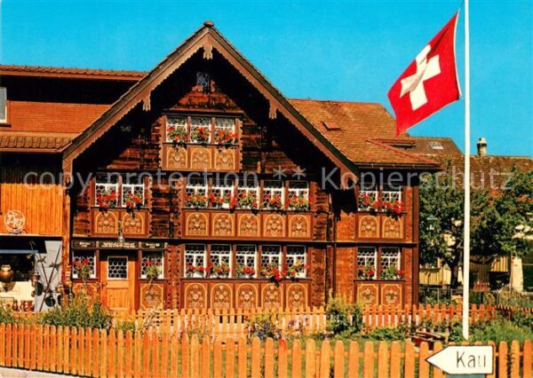 Appenzell IR Bemaltes Haus des Glockensattlers Hampi