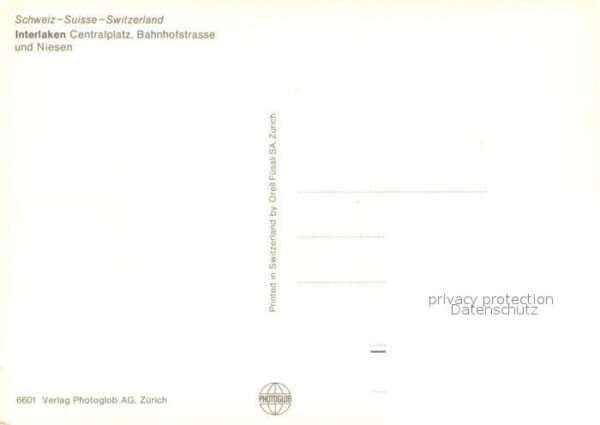 Interlaken BE Centralplatz Bahnhofstrasse und Niesen – Bild 2