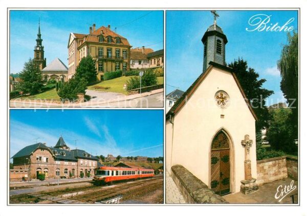 Bitche Moselle Eglise et la mairie La chapelle du Stad