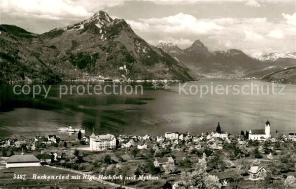 Beckenried Panorama Vierwaldstättersee Rigi Hochfl