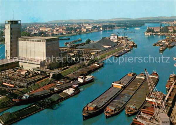 Kleinhueningen Rheinhafen Fliegeraufnahme