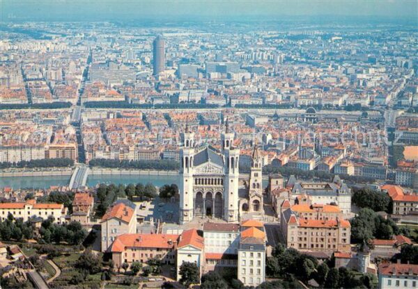 Lyon France Fourvière la Saône Presqu_ile et la Par