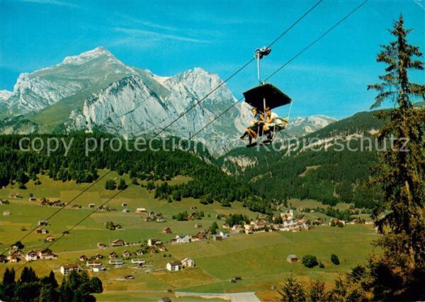 Wildhaus SG Sessellift Panorama Blick zum Schafberg