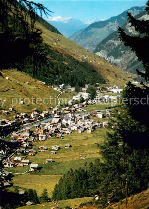 Bad Vals GR Panorama Blick ins Tal Alpen