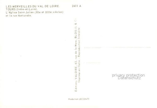 Tours Indre-et-Loire Eglise Saint Julien et Rue Nationale – Bild 2