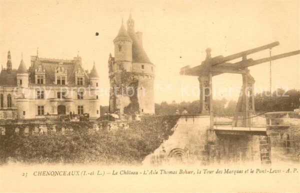 Chenonceaux Indre et Loire Chateau Pont Levis