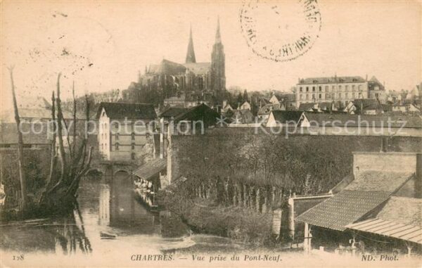 Chartres 28 Vue prise du Pont Neuf