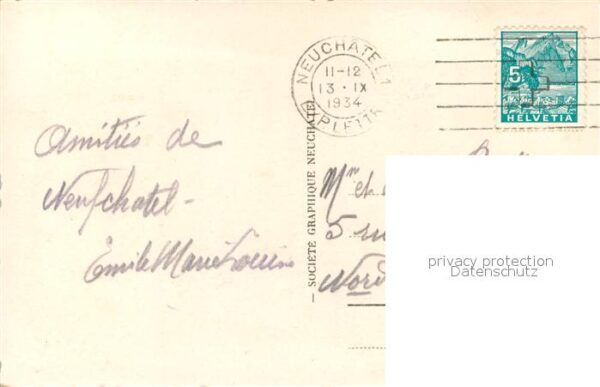 Neuchatel NE Le Poste et le port – Bild 2