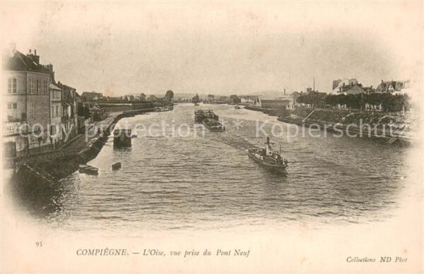 Compiegne Oise Vue prise du Pont Neuf