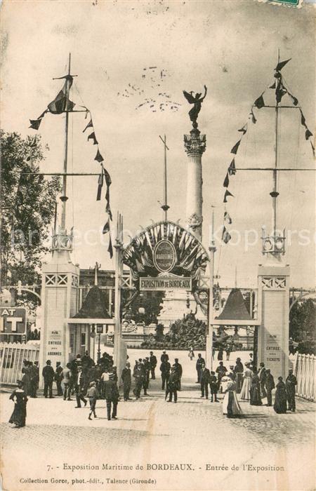 Bordeaux Exposition Maritime de Bordeaux Entre d