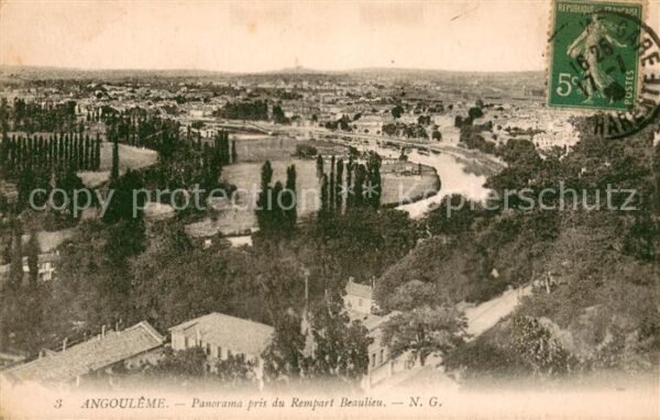 Angouleme Panorama pris du Rempart Beaulieu