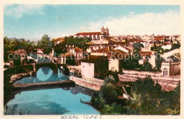 Nerac Vue Generale prise de Gaujac