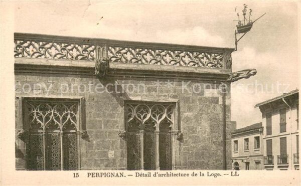 Perpignan Détail d_architecture de la Loge