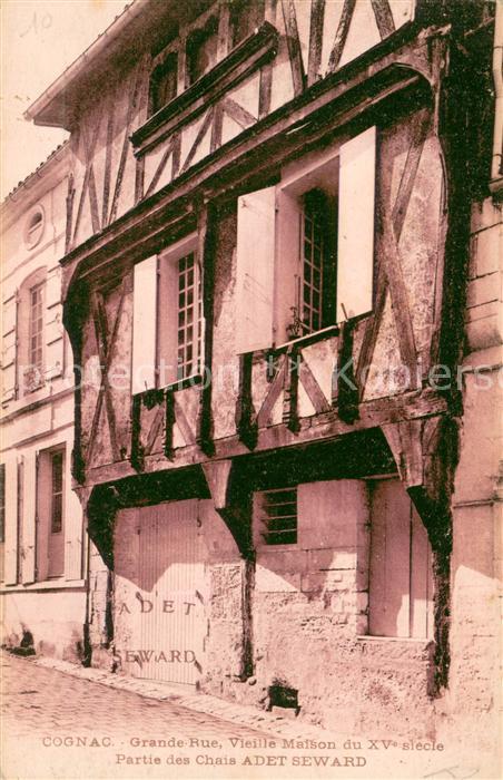 Cognac Charente Grand Rue vieille maison du XVe siècle