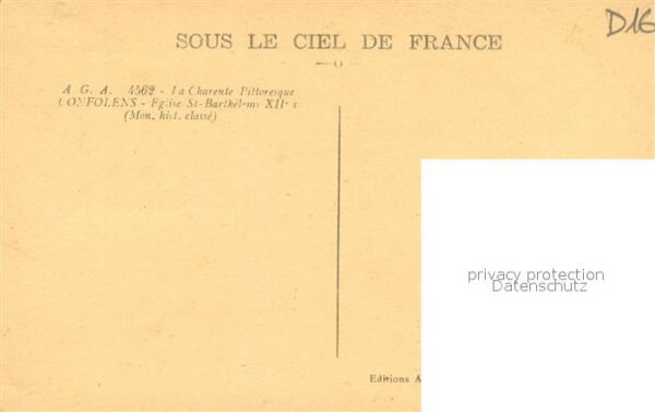 Confolens Eglise Saint Barthélémy XIIe siècle Mon – Bild 2