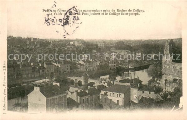 Poitiers 86 Vue panoramique prise du Rocher de Coli