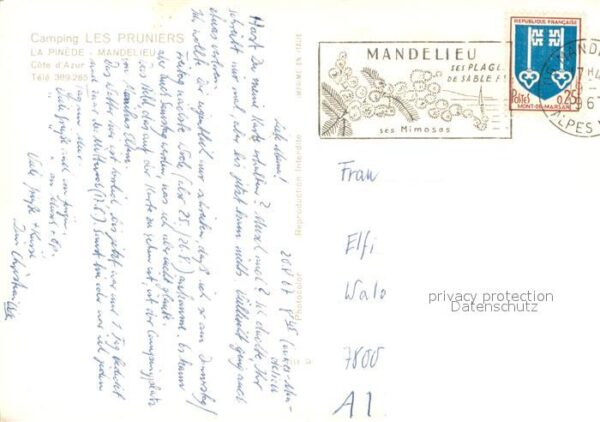 Mandelieu-la-Napoule Camping Les Pruniers La Pinède – Bild 2