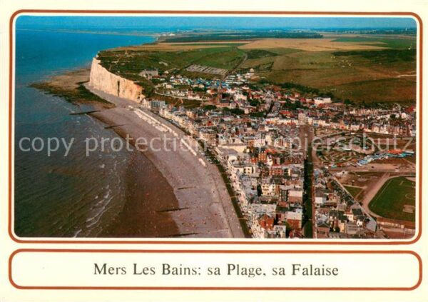 Mers-les-Bains Vue aerienne sa Plage sa Falaise