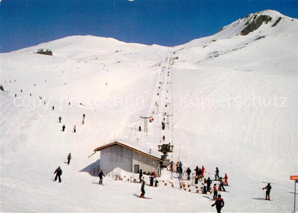 Bad Scuol Skilift Champatsch mit Piz Champatsch