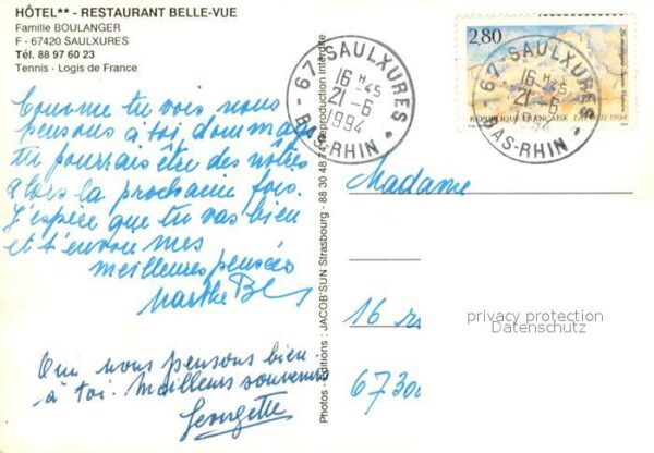 Saulxures Hôtel Restaurant Belle Vue vue aérienne – Bild 2