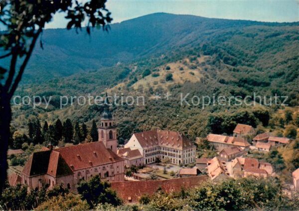 Andlau Vue generale Eglise et Hopital