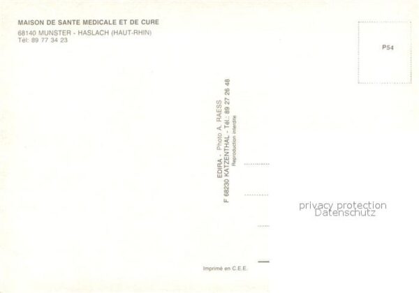 Munster Haut Rhin Elsass Maison de Sante Medicale et de Cure Vue – Bild 2