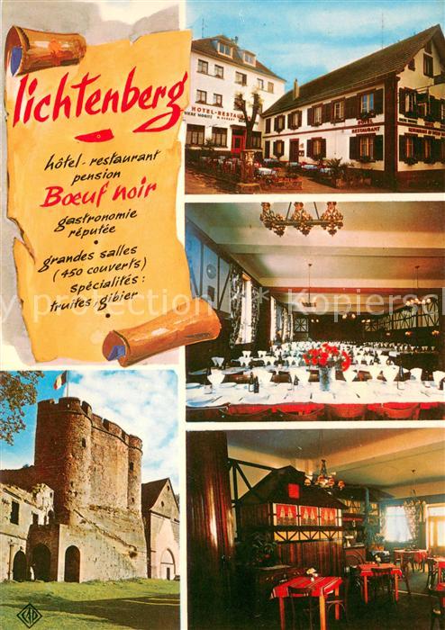 Lichtenberg Elsass Hotel Restaurant Boeuf noir Grandes sal