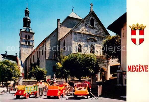 Megeve Les traineaux près de l'Eglise
