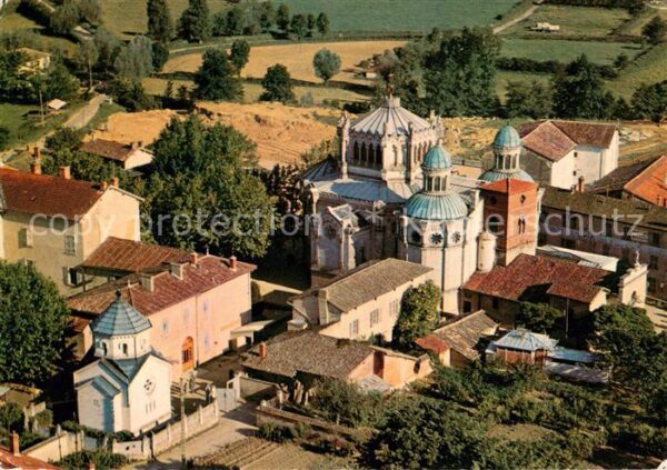 Ars Ain Ancienne Eglise et la basilique vue aér