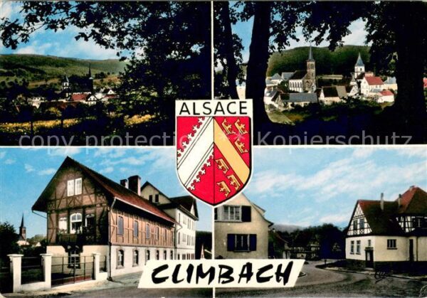 Climbach Bas-Rhin Teilansichten mit Kirche Strassenpartie