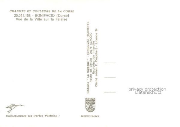 Bonifacio Corse du Sud Vue aérienne de la ville sur la falaise – Bild 2