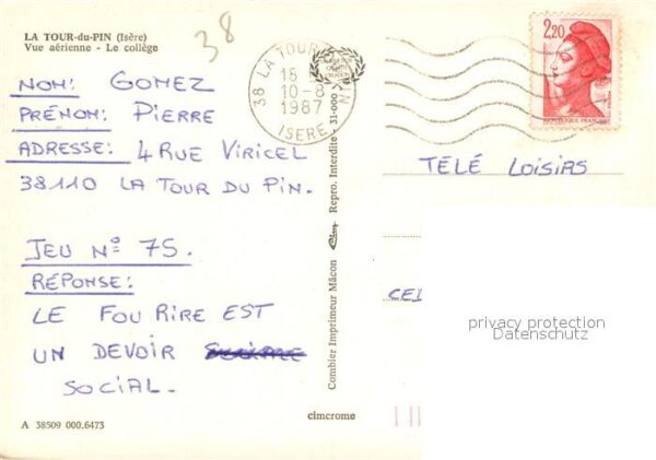 La Tour-du-Pin College vue aérienne – Bild 2