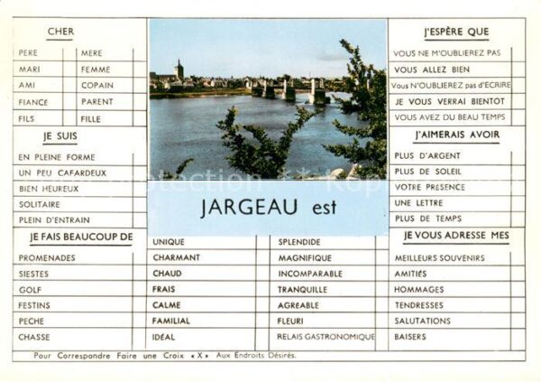 Jargeau Loiret Panorama Blick über die Loire