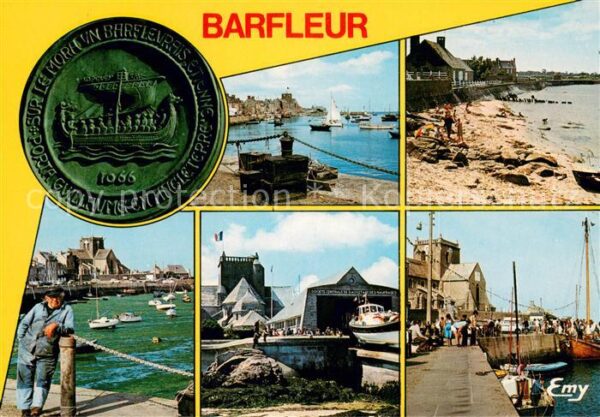 Barfleur Manche Plaque commémorative Guillaume le Conqu