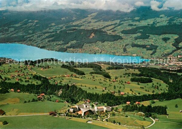 St Niklausen OW mit Sarnersee Bethanien Fliegeraufnahme