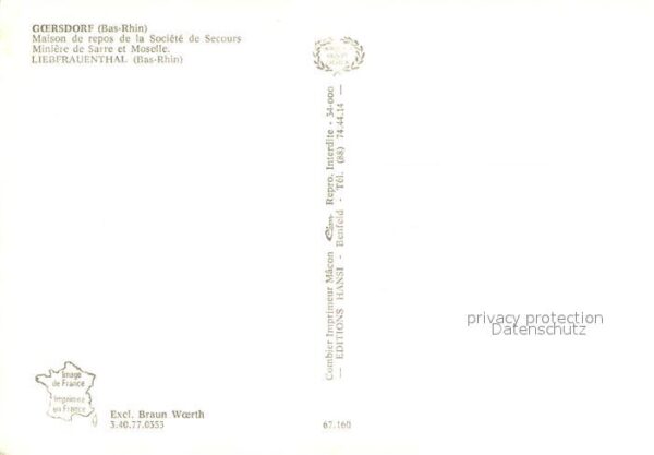 Liebfrauenthal Goersdorf Elsass Maison de repos de la Société de Secour – Bild 2