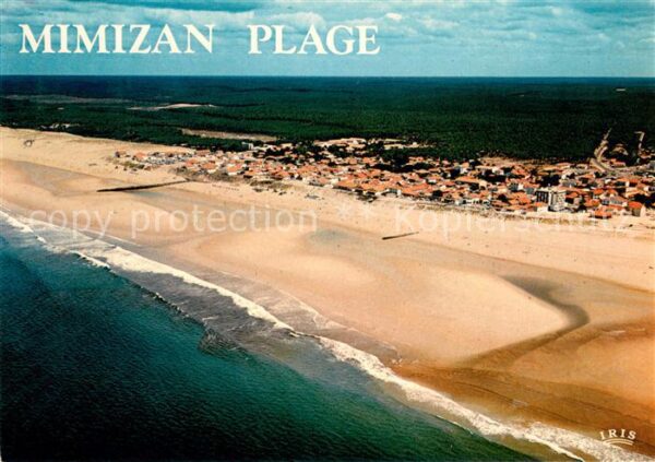 Mimizan Plage La plage vue aérienne