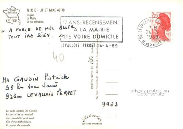 Lit-et-Mixe Eglise la mairie et rue principale – Bild 2