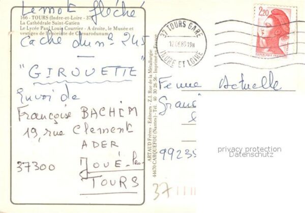 Tours Indre-et-Loire Cathedrale Saint Gatien Lycée Paul Loui – Bild 2