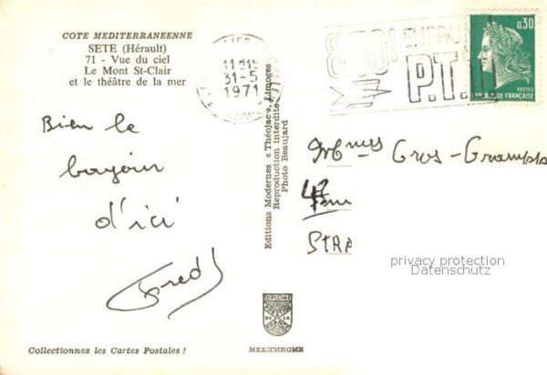 Sete Cette Vue du ciel Mont Saint Clair Théâtre de – Bild 2