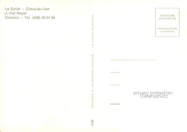 Creux-du-Van Restaurant Le Soliat – Bild 2