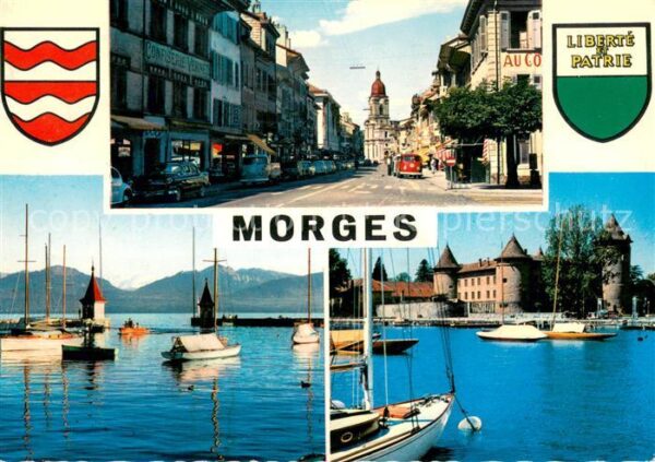 Morges Grande Rue Port et le Mont Blanc Arsena